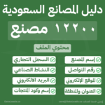 دليل المصانع السعودية – أكثر من 12200 مصنع سعودي