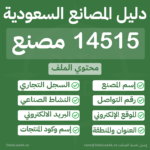 دليل المصانع السعودية – أكثر من 14500 مصنع سعودي