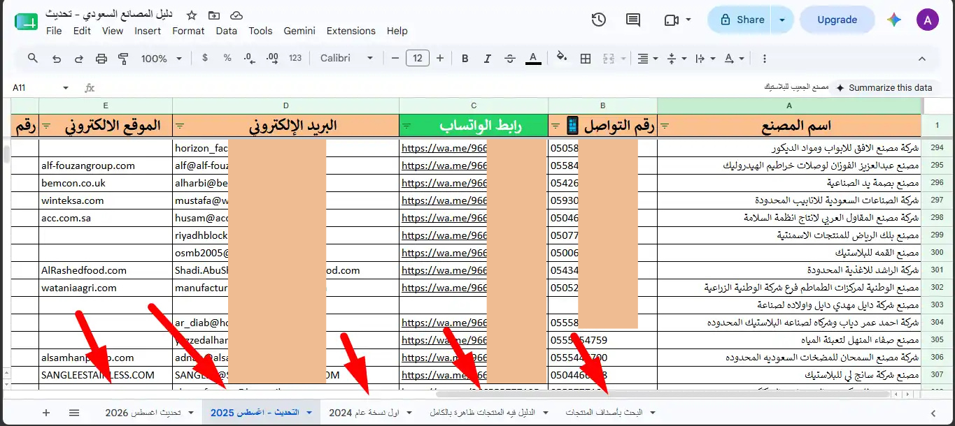 عينة من دليل المصانع السعودية 3